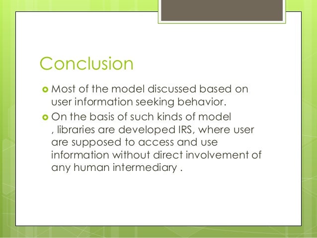 information seeking behavior of users essay Information needs and information seeking behaviour and use of information resources by mba students at a nigerian university (pp 250-264) emmanuel. information seeking behavior of users essay Information needs and information seeking behaviour and use of information resources by mba students at a nigerian university (pp 250-264) emmanuel.