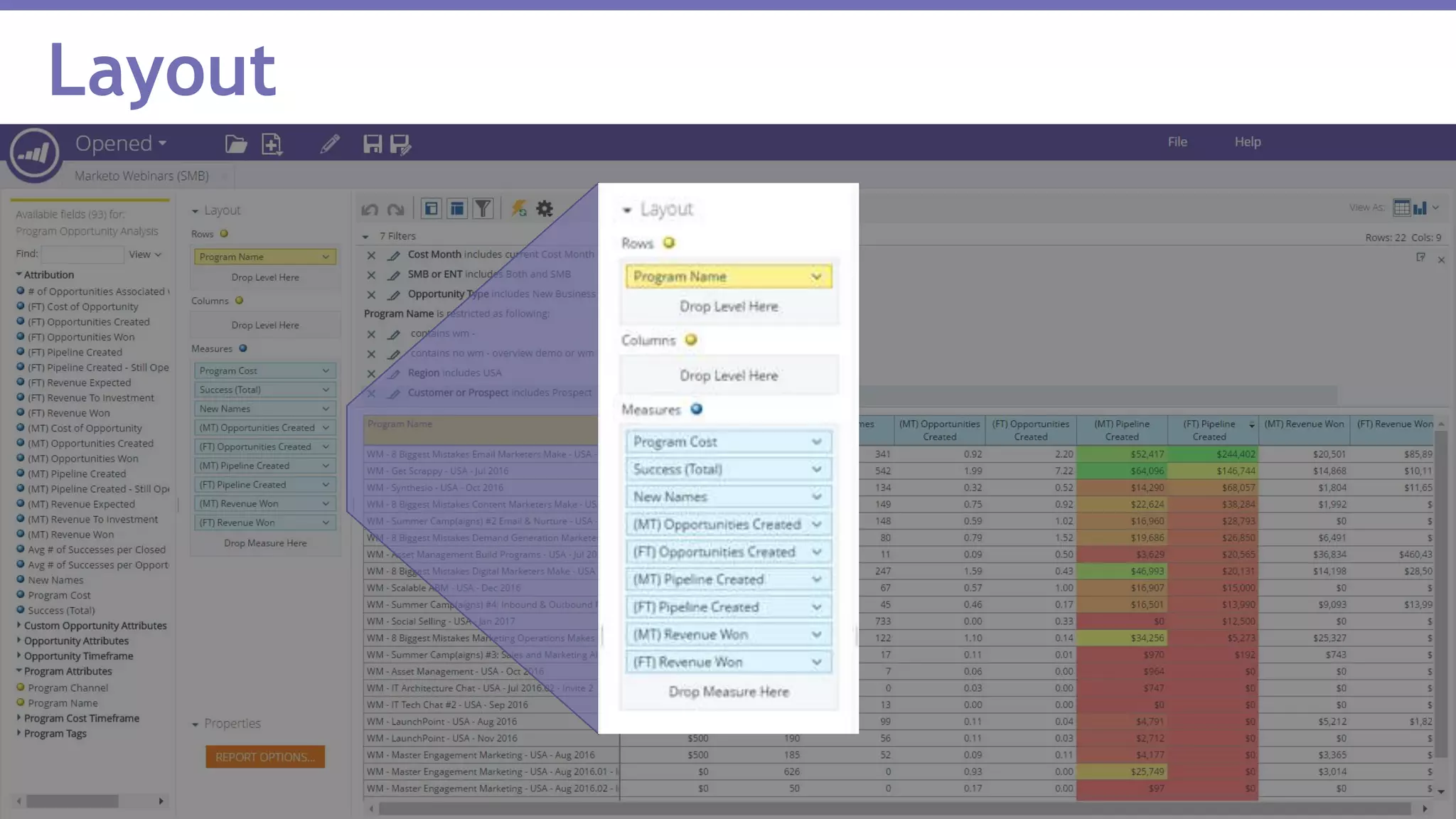 Page 10Marketo Proprietary and Confidential | © Marketo, Inc. 1/31/2017
Layout
 