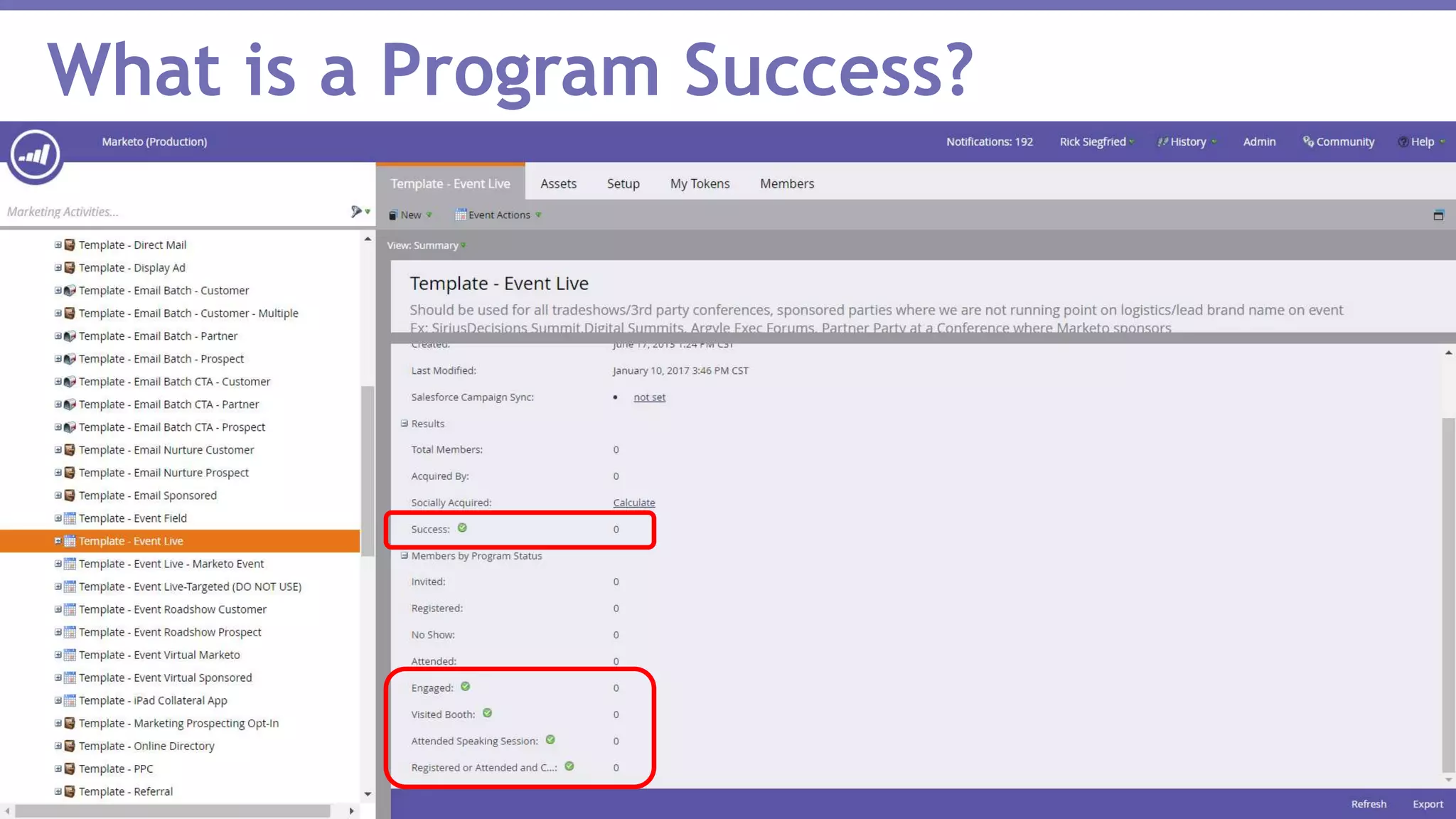 What is a Program Success?
 