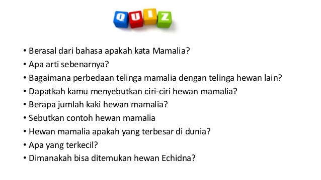 Mamalia Bahasa version Mamalia Bahasa version