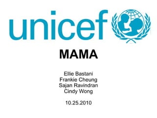 Design for Unicef: Mothers Accessing Medical Assistance