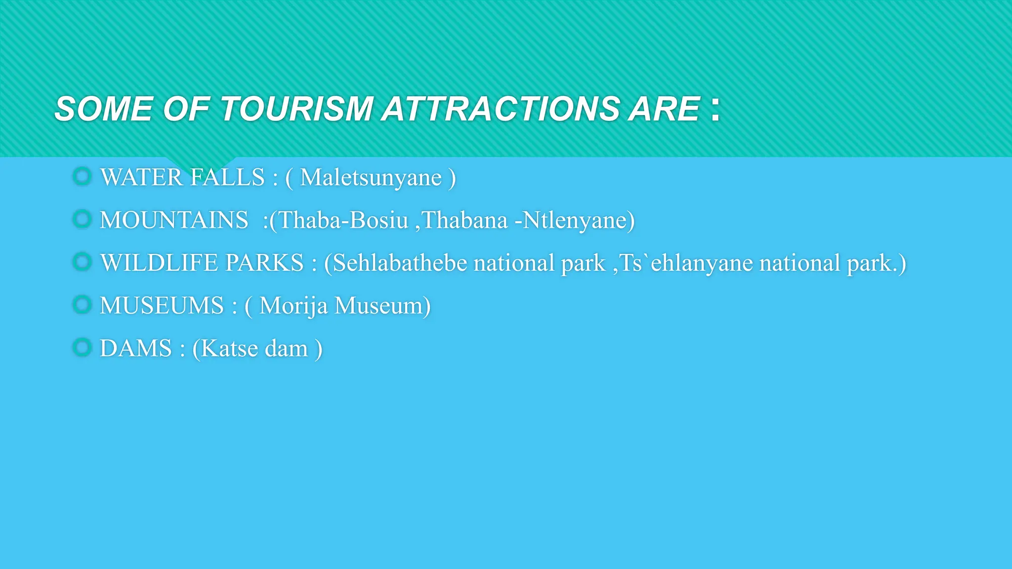 Tourism Attractions In Lesotho Katse Dam Ppt 