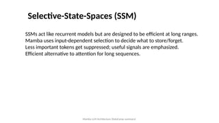 Mamba LLM Architecture: Efficient Long-Context AI with Selective State ...