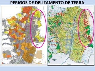 PERIGOS DE DELIZAMENTO DE TERRA
 