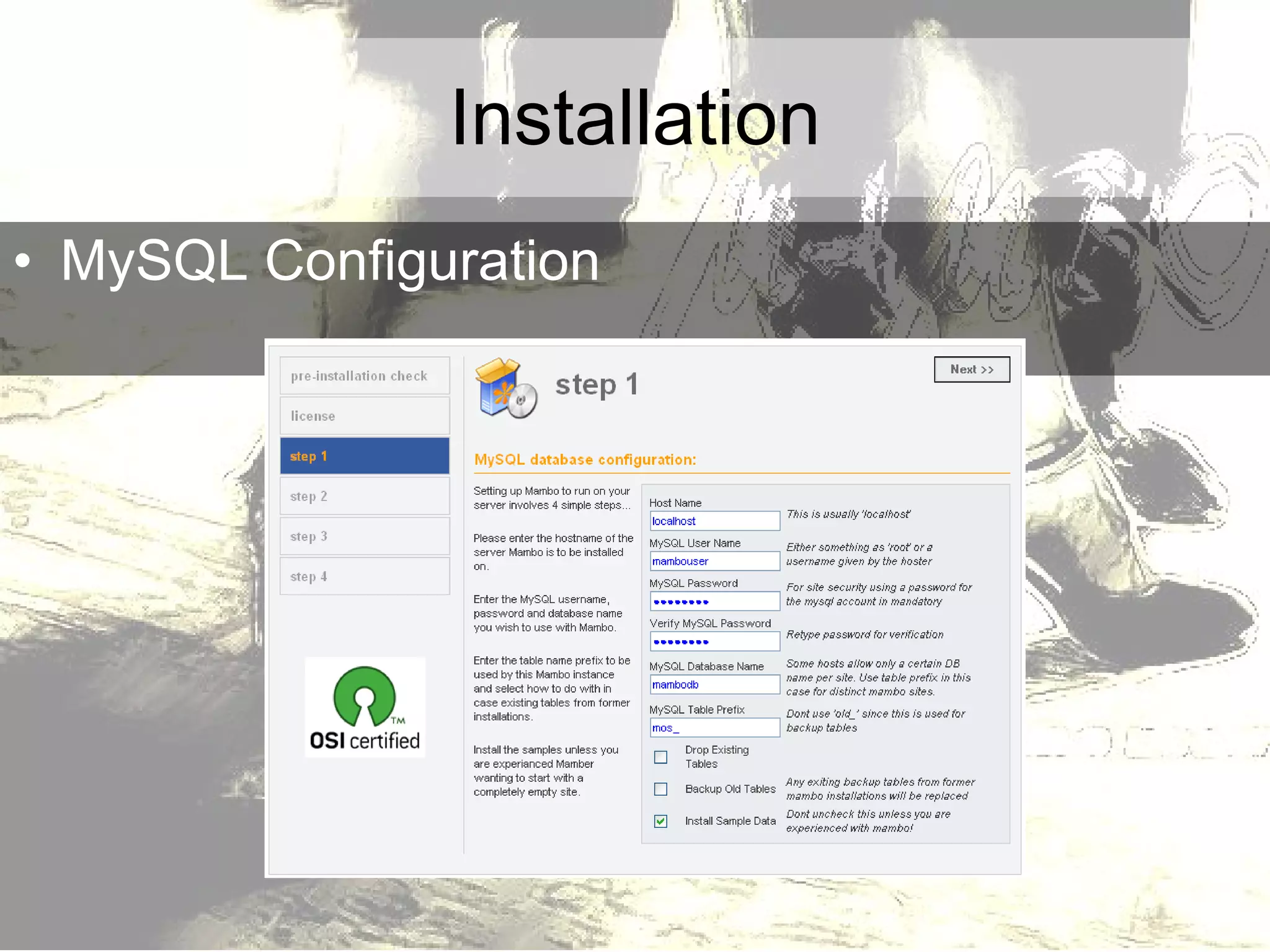 Installation MySQL Configuration 