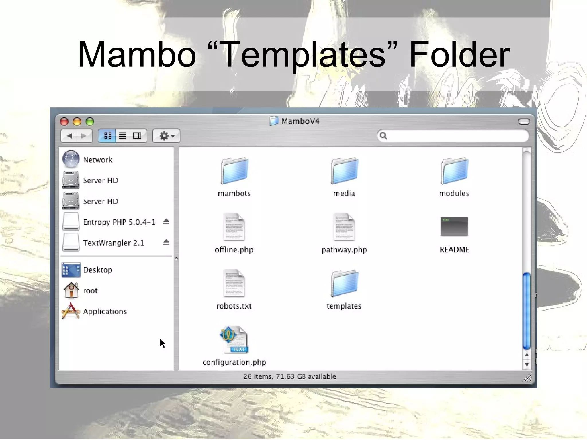 Mambo “Templates” Folder 