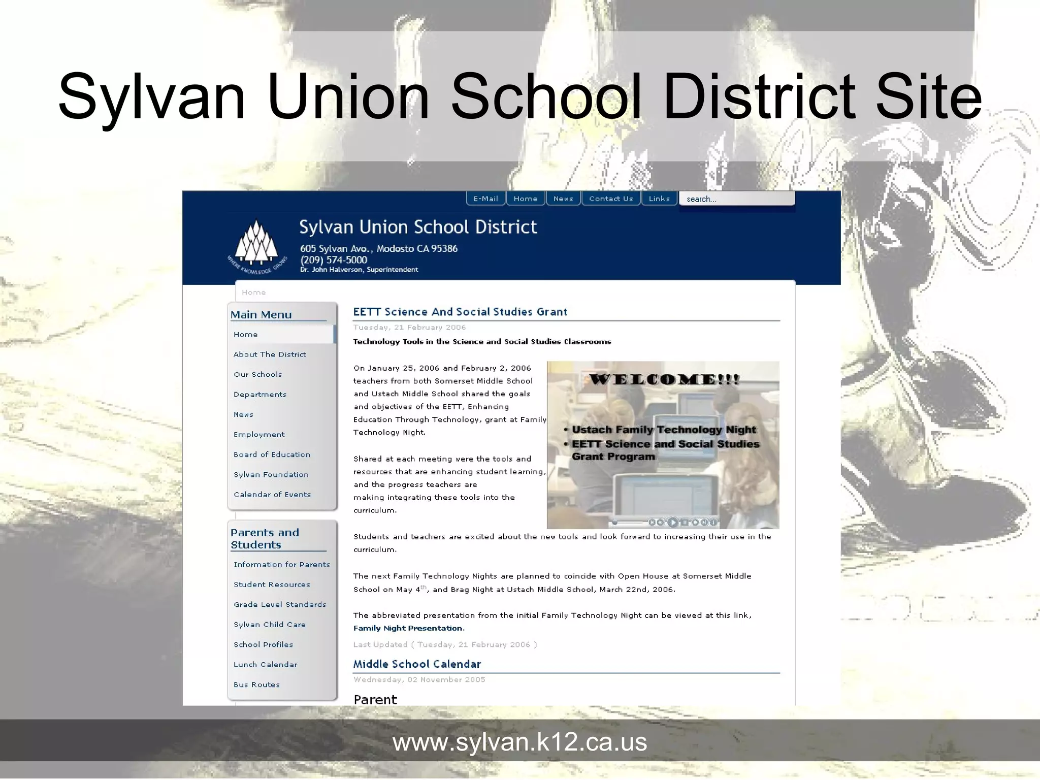 Sylvan Union School District Site www.sylvan.k12.ca.us 