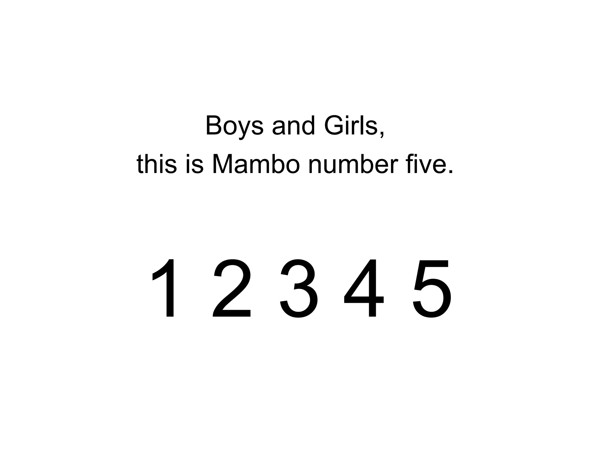 Mambo number five | PPT
