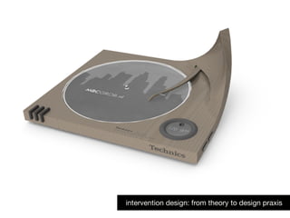 intervention design: from theory to design praxis
 