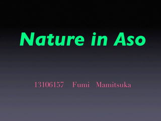 Nature in Aso

 13106157   Fumi Mamitsuka
