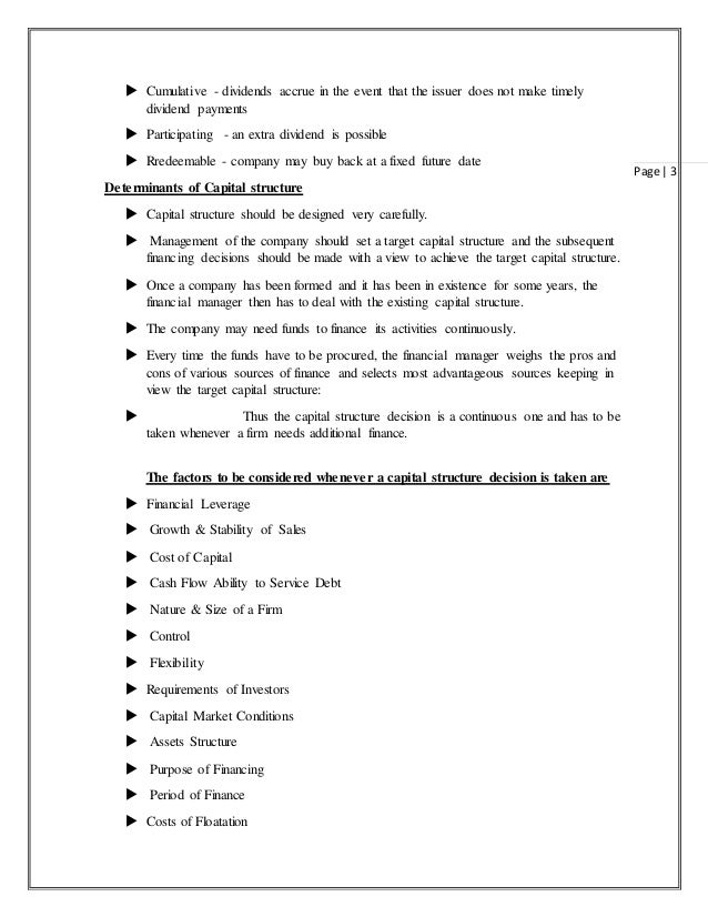 Determinants capital structure dissertation