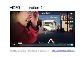 VIDEO: Inspiration 1




                       http://vimeo.com/2341387
 
