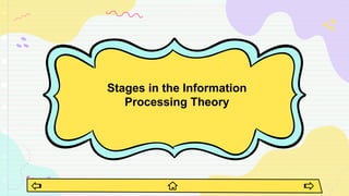 Stages in the Information
Processing Theory
 