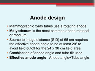 Mammography: Physics, Technique and Application | PPTX