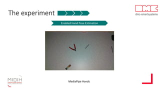 The experiment
Enabled Hand Pose Estimation
MediaPipe Hands
 