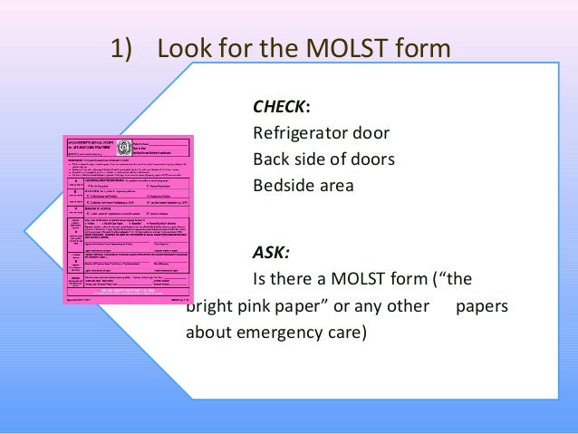 ma molst training powerpoint molst form