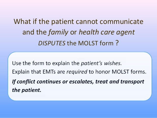 ma molst training powerpoint molst form