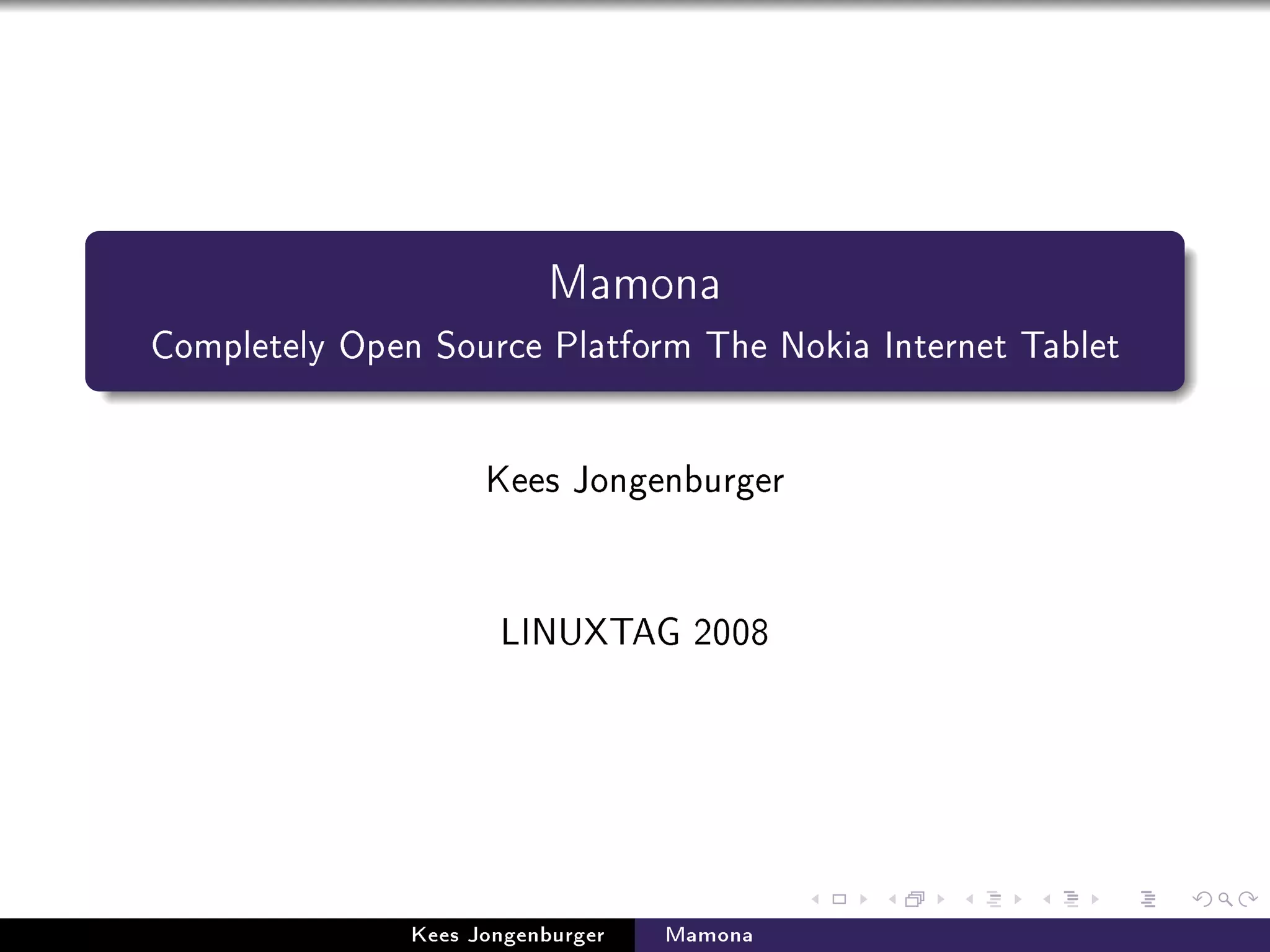 Mamona presentation at linuxtag