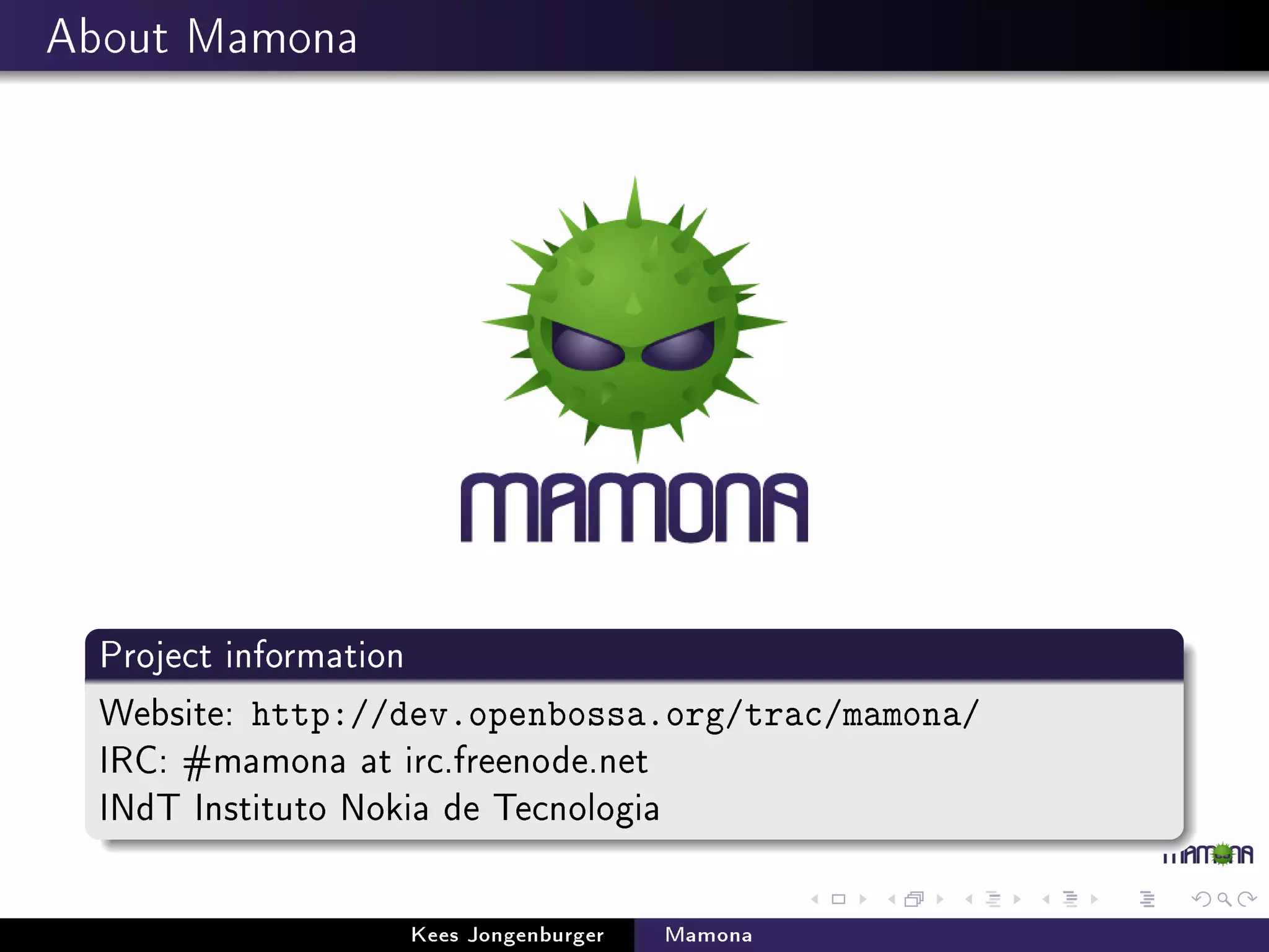 Mamona presentation at linuxtag