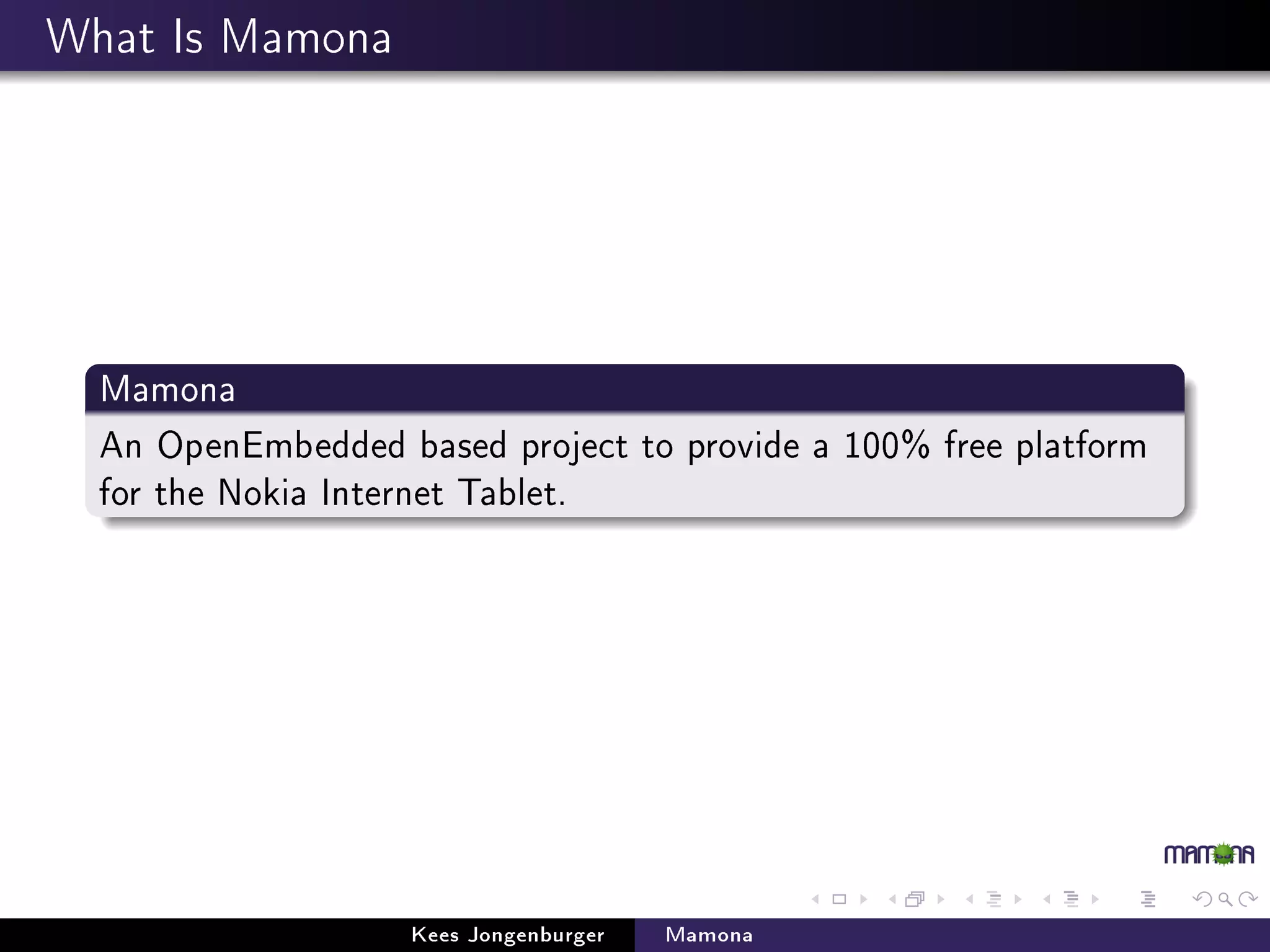 Mamona presentation at linuxtag