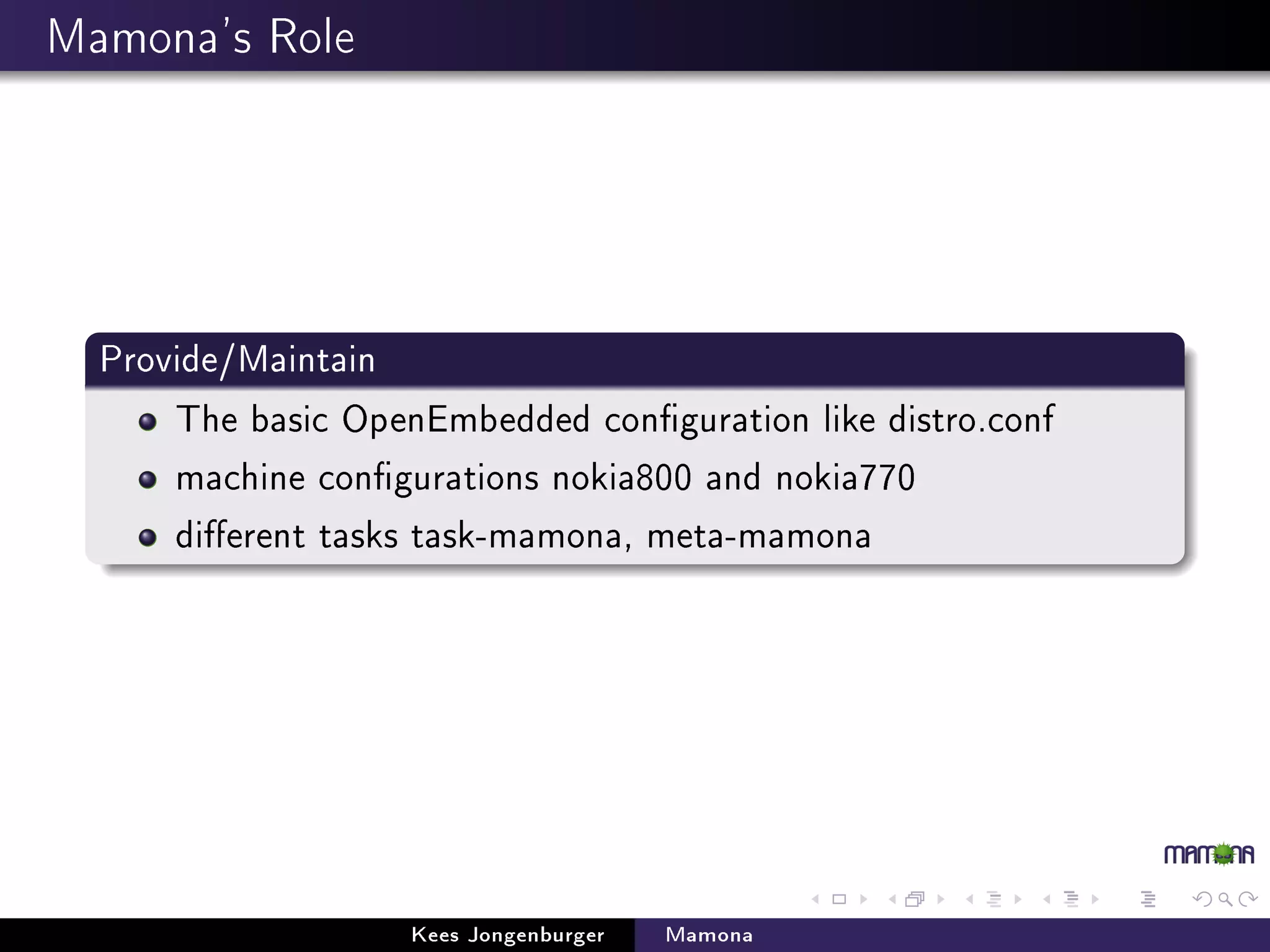 Mamona presentation at linuxtag