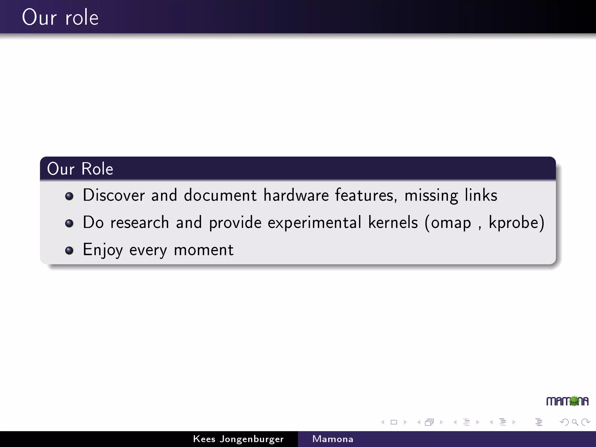 Mamona presentation at linuxtag