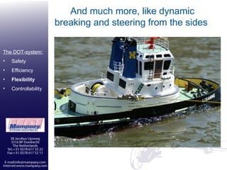 And much more, like dynamic breaking and steering from the sides  The DOT-system: Safety Efficiency Flexibility Controllability 