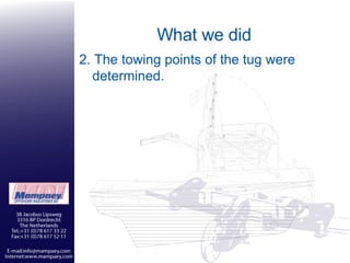 What we did 2. The towing points of the tug were determined.  