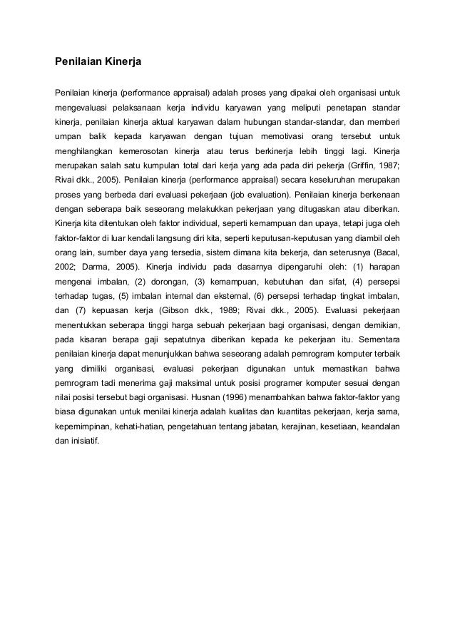 mu memahami dan melakukan penilaian kinerja mu memahami dan melakukan penilaian kinerja