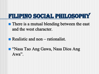 Filipino Social Philosophy
