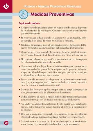 MANUAL DE SEGURIDAD Y SALUD EN TALLERES MECANICOS. | PDF