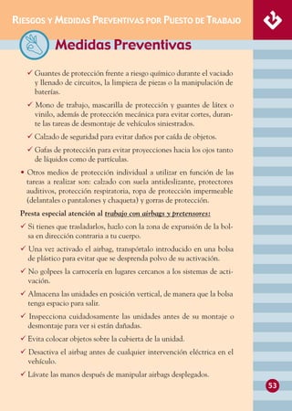 MANUAL DE SEGURIDAD Y SALUD EN TALLERES MECANICOS. | PDF