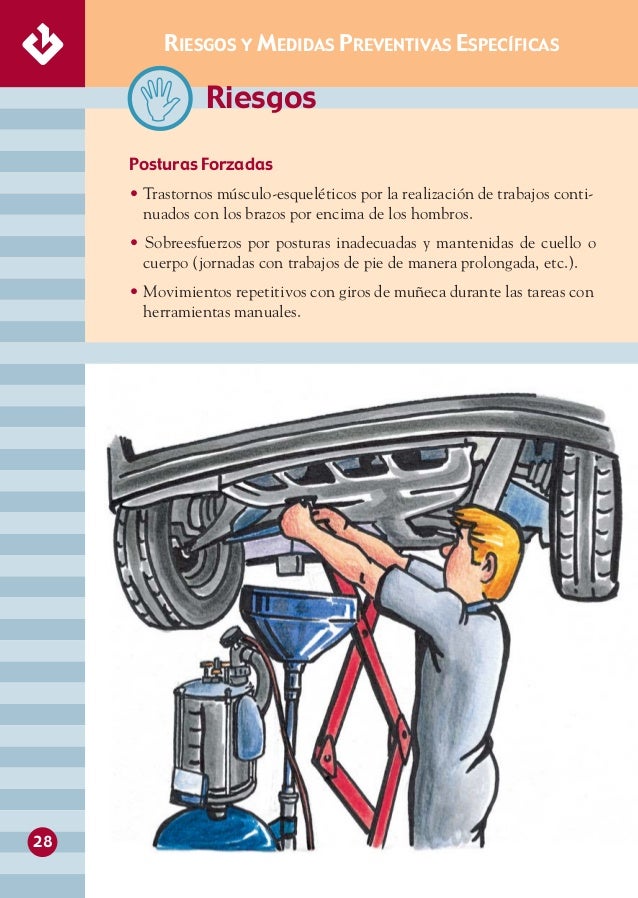 manual de seguridad y salud en talleres mecanicos Seguridad y salud en el taller mecánico de vehículos de motor.