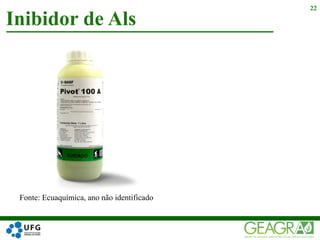 Inibidor de Als
22
Fonte: Ecuaquímica, ano não identificado
 