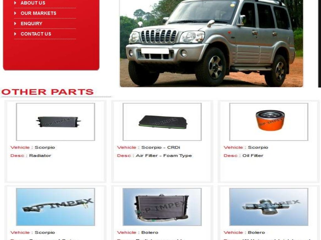 Swaraj Mazda Spare Parts www.bpimpex.in