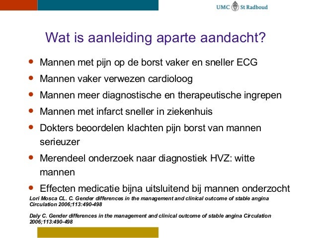 Man-vrouw verschillen bij pijn op de borst