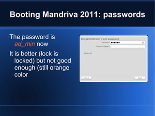 Booting Mandriva 2011: choose your country 