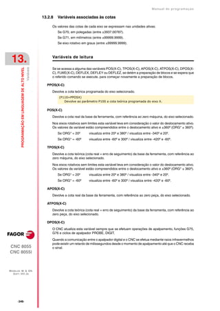 Manual De programação cnc da Fagor