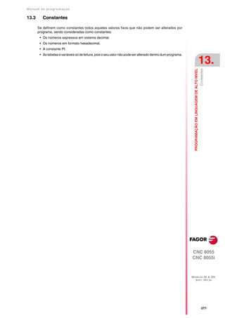 Manual De programação cnc da Fagor