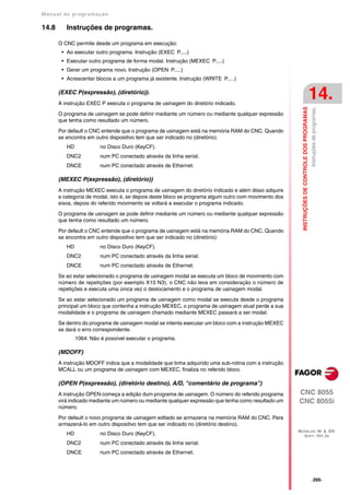 Manual De programação cnc da Fagor