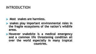 MANAAGEMENT OF SNAKE BITE by Dr Ubogun.pptx