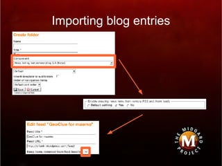 Importing blog entries 