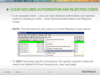 Implement Raiser Manage a Recurring Gift Process and Implement PCI Compliance with The ...