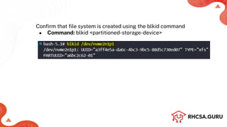 Manage Basic Storage in RHEL - RHCSA (RH134).pdf