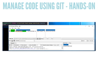 MANAGE CODE USING GIT - HANDS-ON
 