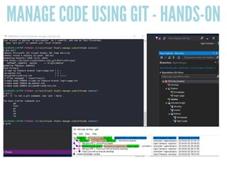 MANAGE CODE USING GIT - HANDS-ON
 