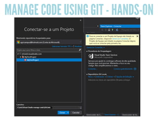 MANAGE CODE USING GIT - HANDS-ON
 