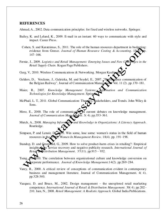 Sample Report On Manage Communications Knowledge And Information By