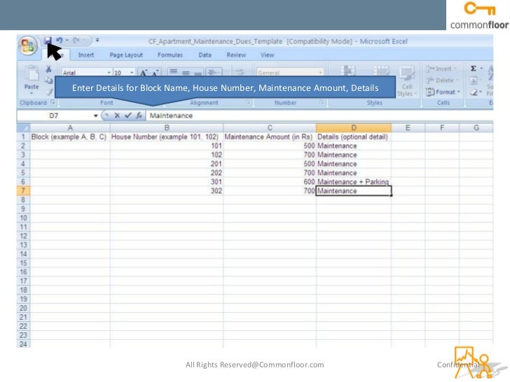 how to use maintenance tracker