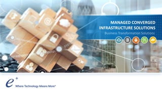 MANAGED CONVERGED
INFRASTRUCTURE SOLUTIONS
 